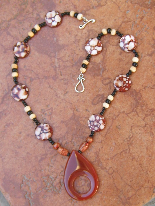 A big bold Red Jasper pendant and necklace.